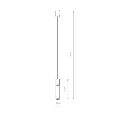 lafabryka.pl Lampa wisząca CYLINDER SOLID BRASS L 7867 Nowodorski