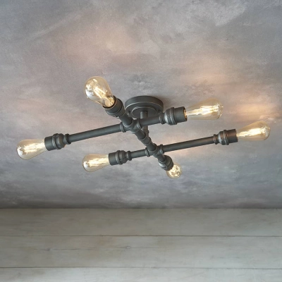 lafabryka.pl Lampa sufitowa Pipe 6LT Semi Flush 78763 ENDON