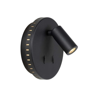 lafabryka.pl Kinkiet BENTJER Ø 14 cm LED 3000K Black 79201/09/30 Lucide