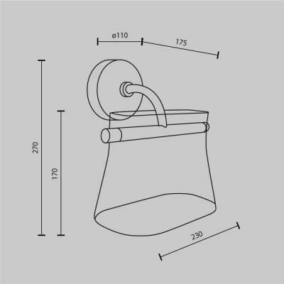 Lampa ścienna (kinkiet) Cabaret MOD170WL-L8BS3K2 Maytoni