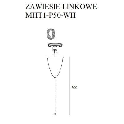 lafabryka.pl ZAWIESIE LINKOWE 5M BIAŁE MHT1-P50-WH MaxLight
