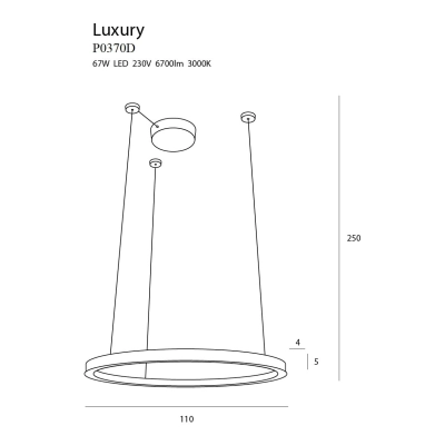 lafabryka.pl Luxury P0370D lampa wisząca złota duża ściemnialna MaxLight