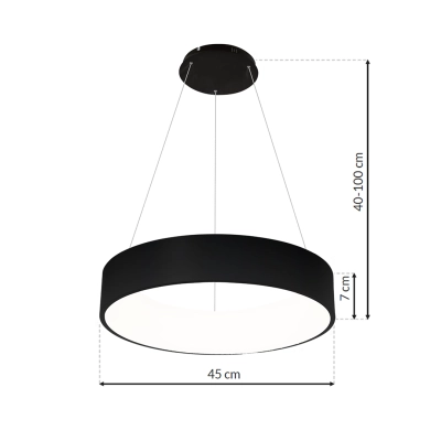 lafabryka.pl Lampa wisząca OHIO BLACK 24W LED ML6358 MILAGRO
