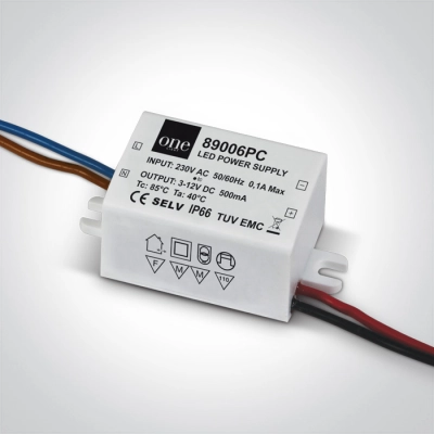 DRIVER 500mA 1,5-6W IP66 230V 89006PC ONE LIGHT