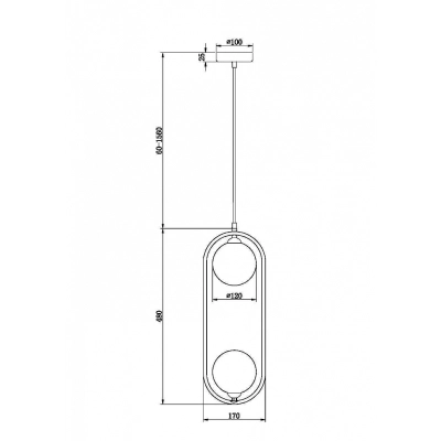 Lampa wisząca Ring MOD013PL-02BS1 Maytoni