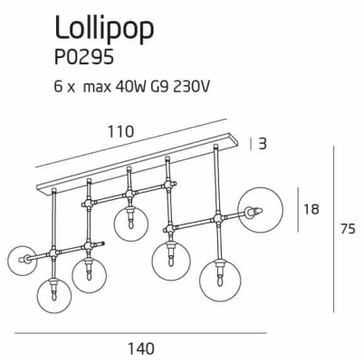 Lollipop Lampa wisząca P0295 MaxLight