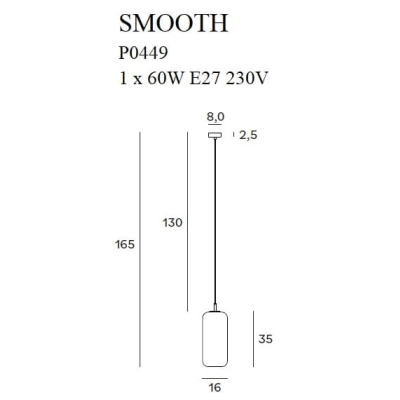 lafabryka.pl LAMPA WISZĄCA SMOOTH P0449 MaxLight