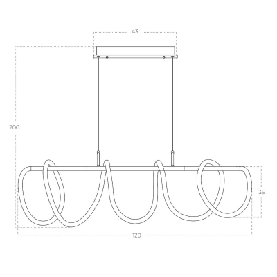 Lampa wisząca ZIGZAG BK AZ5827 AZZARDO