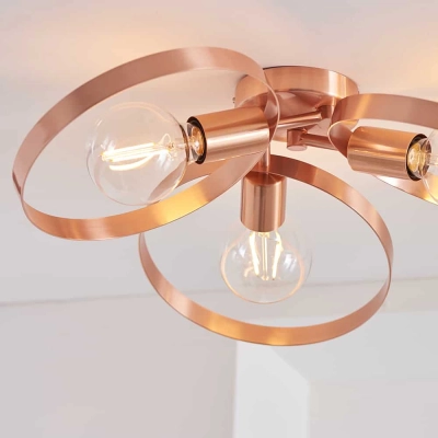lafabryka.pl Lampa sufitowa HOOP 3LT SEMI FLUSH 91039 ENDON