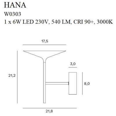 lafabryka.pl KINKIET CZARNY HANA W0303 MaxLight