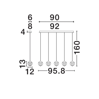 Lampa wisząca ALCUDIA LE45757