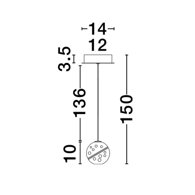Lampa wisząca CUYO LE44210