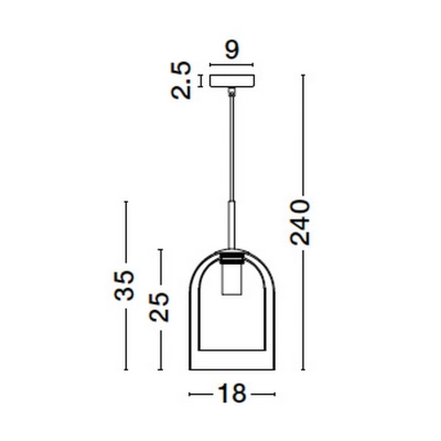 Lampa wisząca BONAO LE42642
