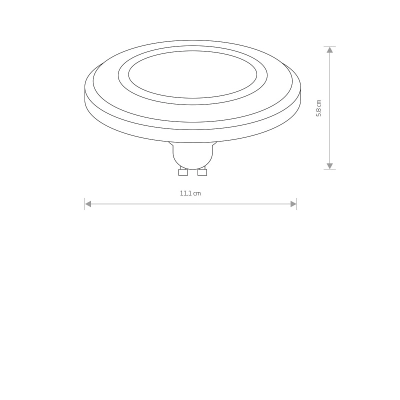 Żarówka ES111 LED 9W DIFFUSER BLACK  9342