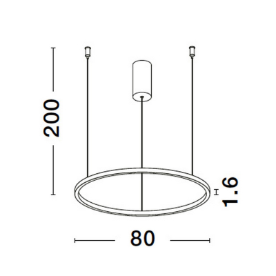 Lampa wisząca TOLUCA 80cm LE42781