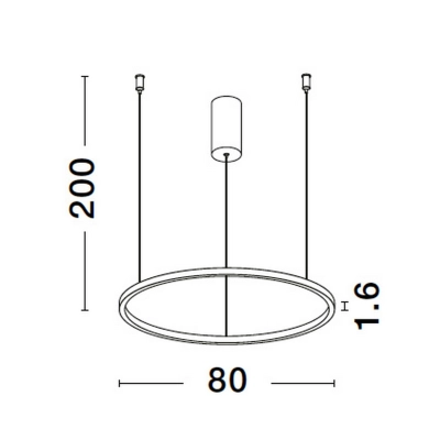 Lampa wisząca TOLUCA 80cm LE42781
