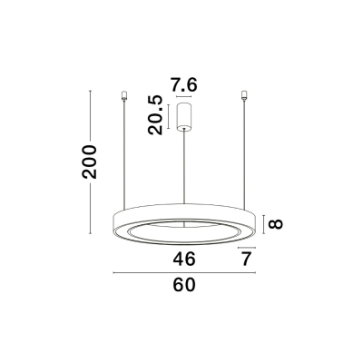 Lampa wisząca SONORA 60cm LE42809