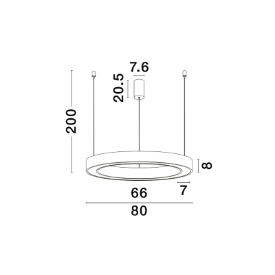 Lampa wisząca SONORA 80cm Nova Luce LE42811