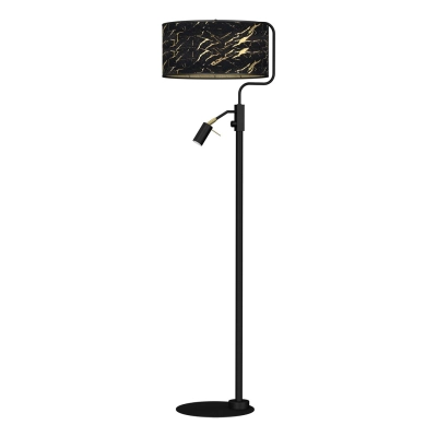 lafabryka.pl Lampa podłogowa SENSO Black/Gold 1xE27 + 1x mini GU10 MLP7300 Milagro