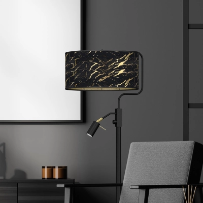 lafabryka.pl Lampa podłogowa SENSO Black/Gold 1xE27 + 1x mini GU10 MLP7300 Milagro