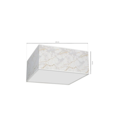 lafabryka.pl Lampa sufitowa SENSO White/Gold kwadrat 400mm 2xE27 MLP7303 Milagro