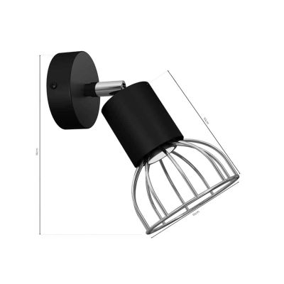 lafabryka.pl Kinkiet DANTE BLACK/SILVER 1xGU10 MLP7356 Milagro