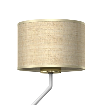 lafabryka.pl Kinkiet MARSHALL WHITE / RATTAN 1xE27 + 1x mini GU10 MLP7483 Milagro