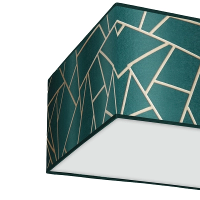 lafabryka.pl Lampa sufitowa ZIGGY GREEN Gold/Bottle green 2xE27 MLP7574 Milagro