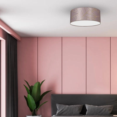 lafabryka.pl Lampa sufitowa ZIGGY PINK Gold/Pink 2xE27 MLP7585 Milagro