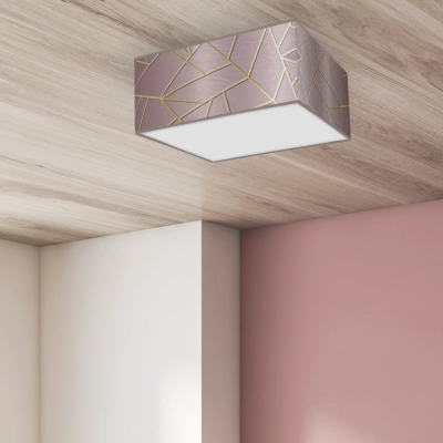 lafabryka.pl Lampa sufitowa ZIGGY PINK Gold/Pink 2xE27 MLP7588 Milagro