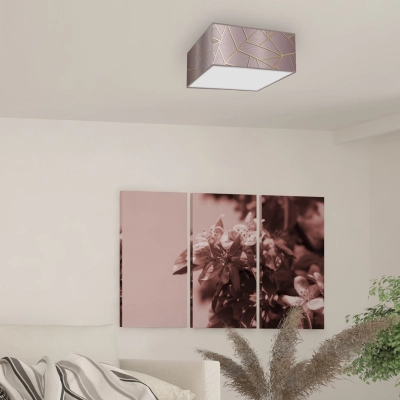 lafabryka.pl Lampa sufitowa ZIGGY PINK Gold/Pink 2xE27 MLP7588 Milagro