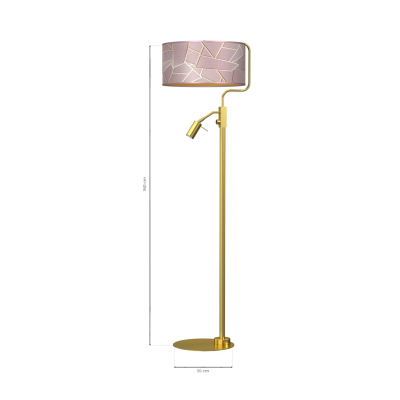 Lampka podłogowa ZIGGY PINK Gold/Pink 1xE27 + 1x mini GU10 MLP7593 Milagro
