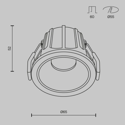 Downlight Alfa LED DL043-01-10W4K-D-RD-WB Maytoni
