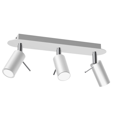 lafabryka.pl Lampa sufitowa PRESTON WHITE/CHROME 3x mini GU10 MLP7616 Milagro