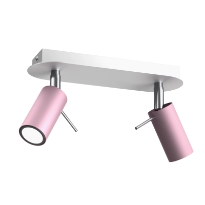 lafabryka.pl Lampa sufitowa PRESTON PINK/WHITE 2x mini GU10 MLP7627 Milagro