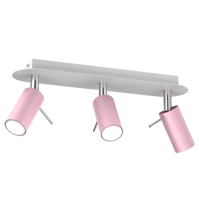 lafabryka.pl Lampa sufitowa PRESTON PINK/WHITE 3x mini GU10 MLP7628 Milagro