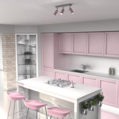 lafabryka.pl Lampa sufitowa PRESTON PINK/WHITE 3x mini GU10 MLP7628 Milagro