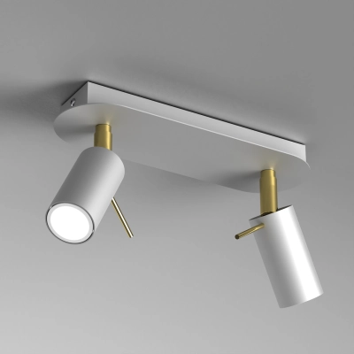 lafabryka.pl Lampa sufitowa PRESTON GOLD/WHITE 2x mini GU10 MLP7631 Milagro