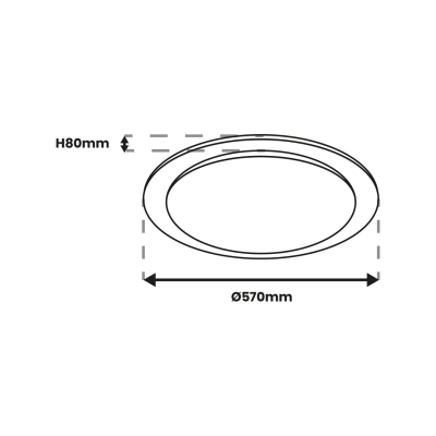 PLAFON ONTARIO 48W LED Ø570 mm ML7135 Milagro