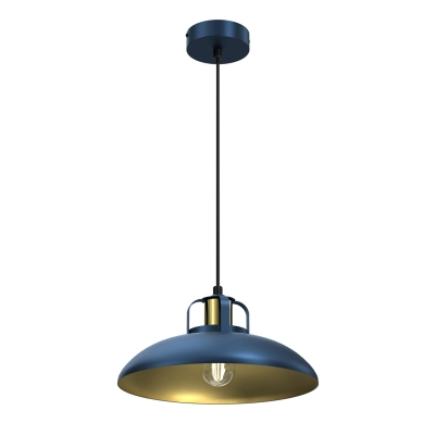 lafabryka.pl Lampa wisząca FELIX NAVY BLUE/GOLD 1xE27 MLP7714 MILAGRO