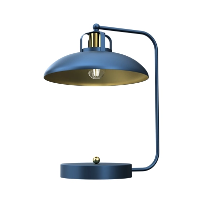lafabryka.pl Lampka biurkowa FELIX NAVY BLUE/GOLD 1xE27 MLP7716 MILAGRO