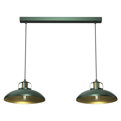 lafabryka.pl Lampa wisząca FELIX GREEN/GOLD 2xE27 MLP7710 MILAGRO