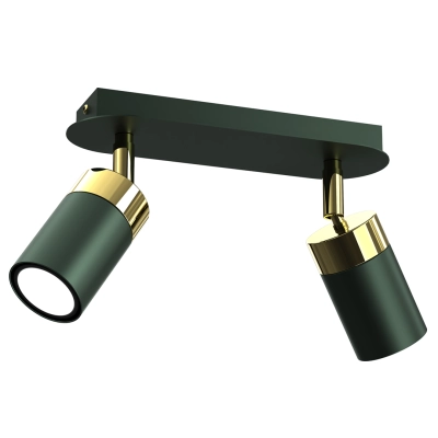 lafabryka.pl Lampa sufitowa JOKER GREEN/GOLD 2xGU10 MLP7718 Milagro