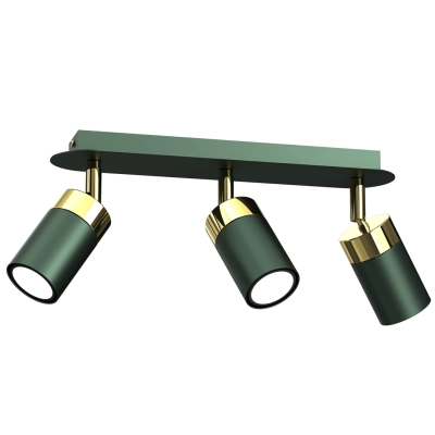 lafabryka.pl Lampa sufitowa JOKER GREEN/GOLD 3xGU10 MLP7719 Milagro