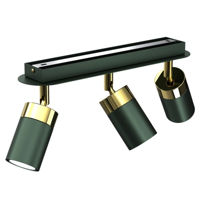 lafabryka.pl Lampa sufitowa JOKER GREEN/GOLD 3xGU10 MLP7719 Milagro