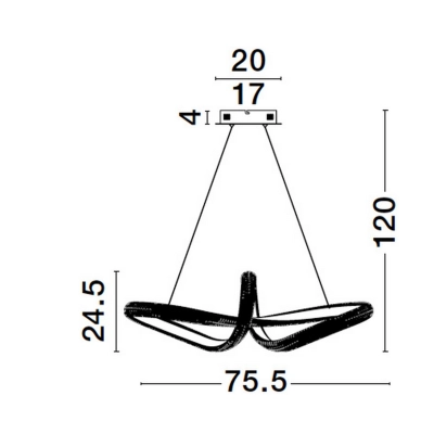 Lampa wisząca AMECA 75,5cm LE42817