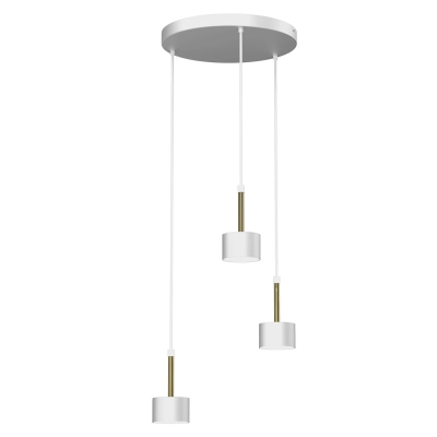 lafabryka.pl Lampa wisząca ARENA WHITE/GOLD 3xGX53 MLP7756 Milagro