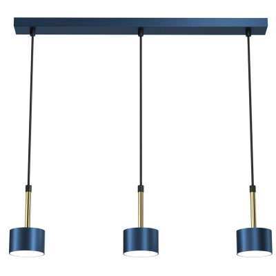lafabryka.pl Lampa wisząca ARENA BLUE/GOLD 3xGX53 MLP7773 Milagro