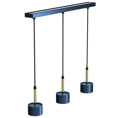 lafabryka.pl Lampa wisząca ARENA BLUE/GOLD 3xGX53 MLP7773 Milagro