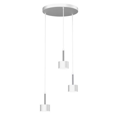 lafabryka.pl Lampa wisząca ARENA WHITE/SILVER 3xGX53 MLP7780 Milagro